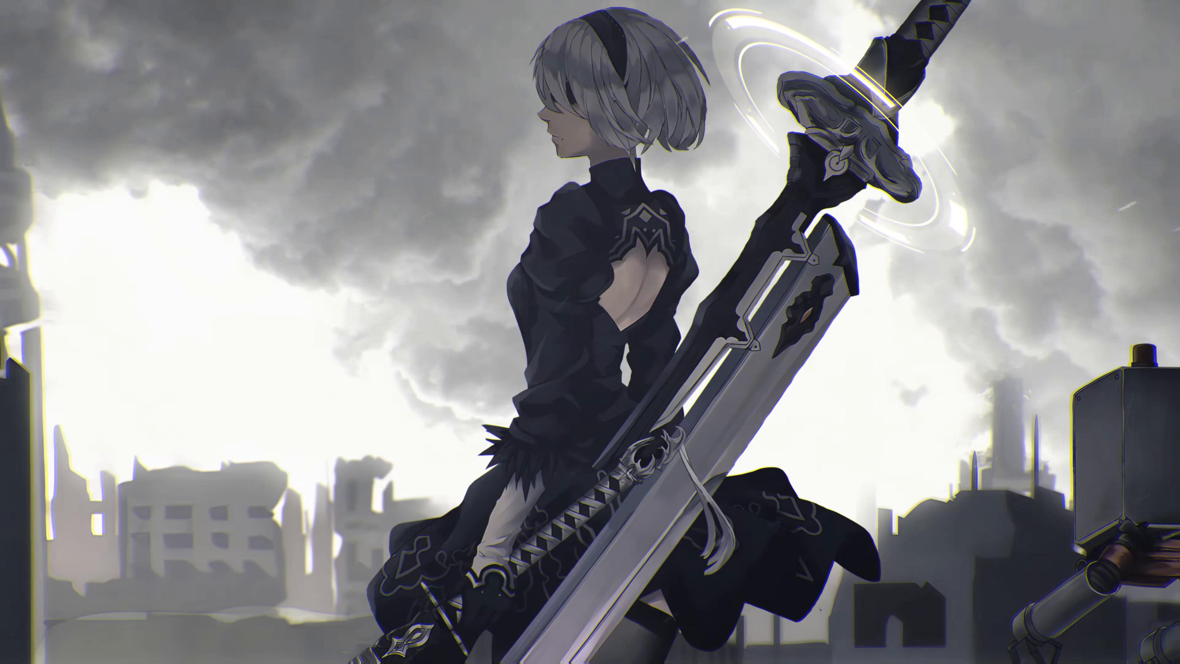 2B Nier Automata Fighting Fate Live Wallpaper