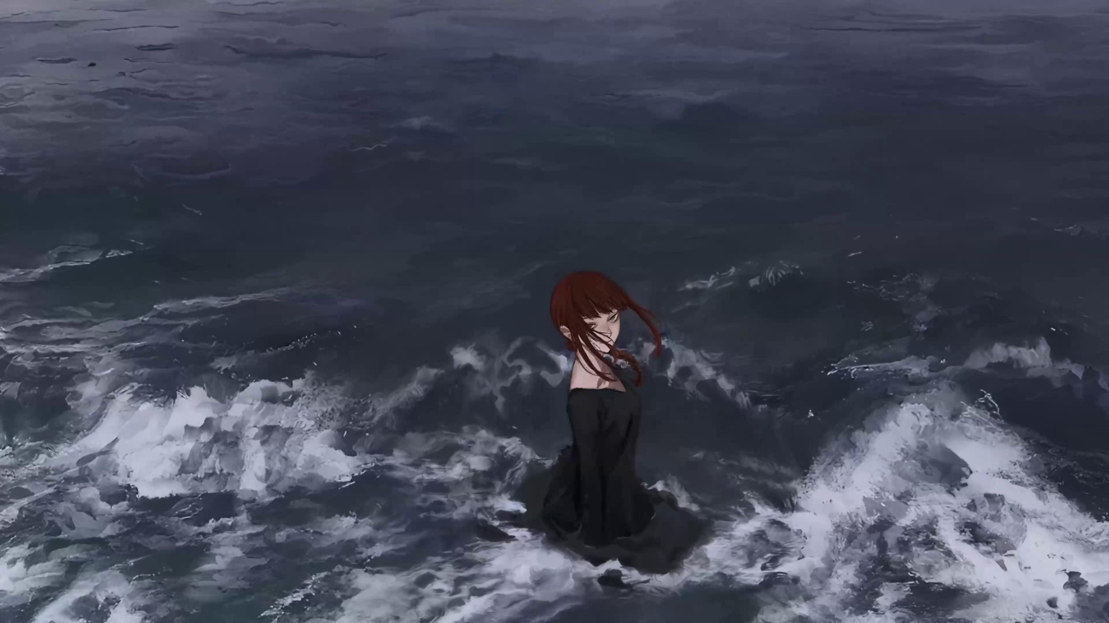 makima-in-water-mobile-live-wallpaper