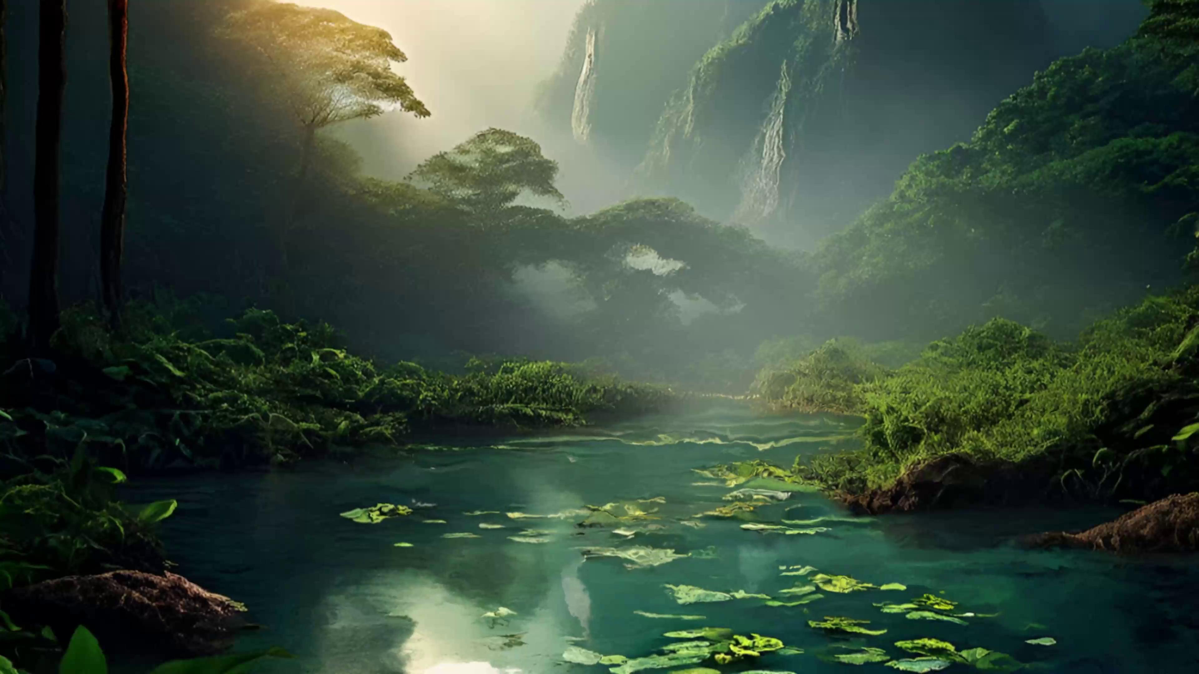 Pond In Jungle Live Wallpaper