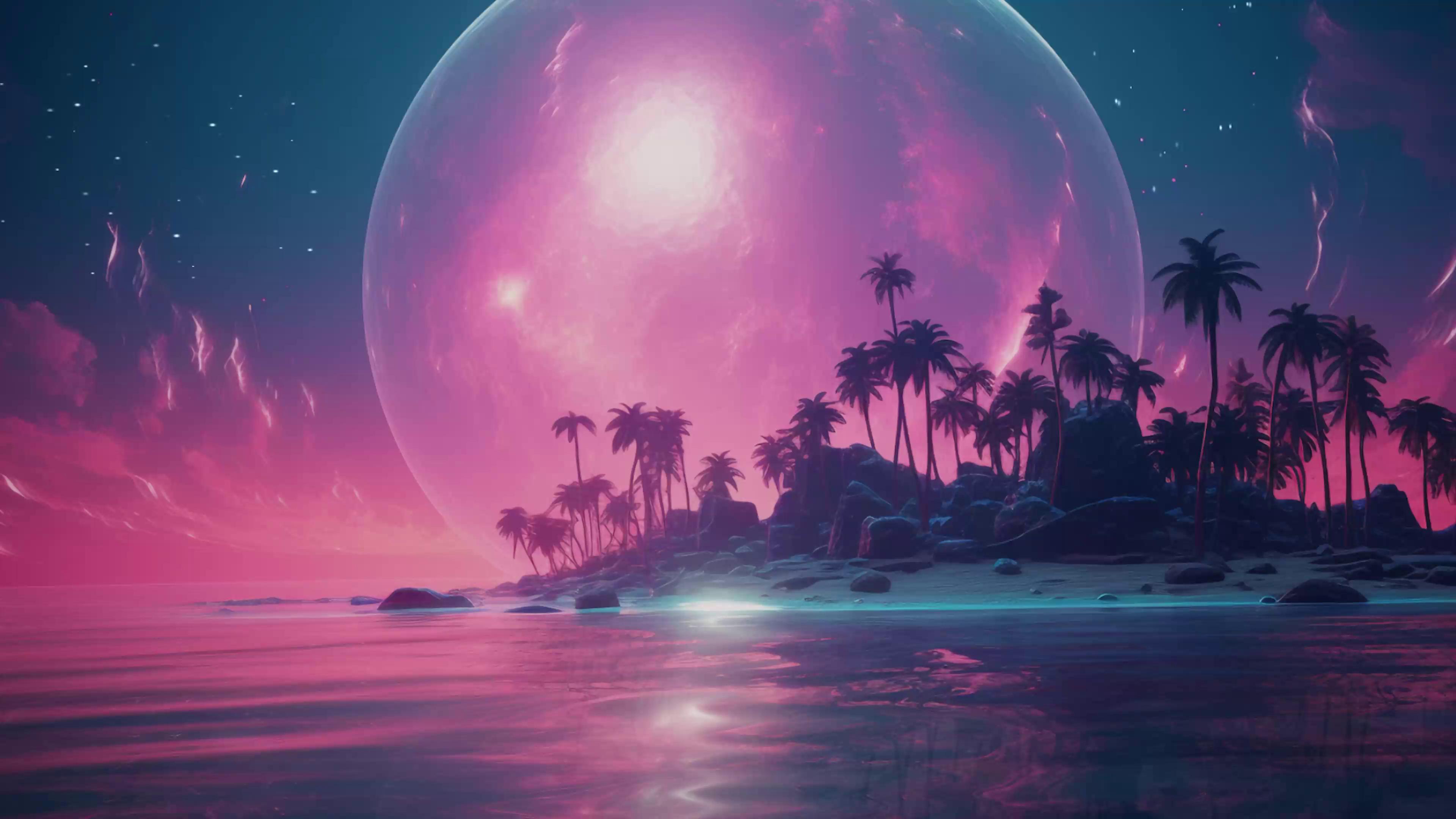 Pink Beach Live Wallpaper