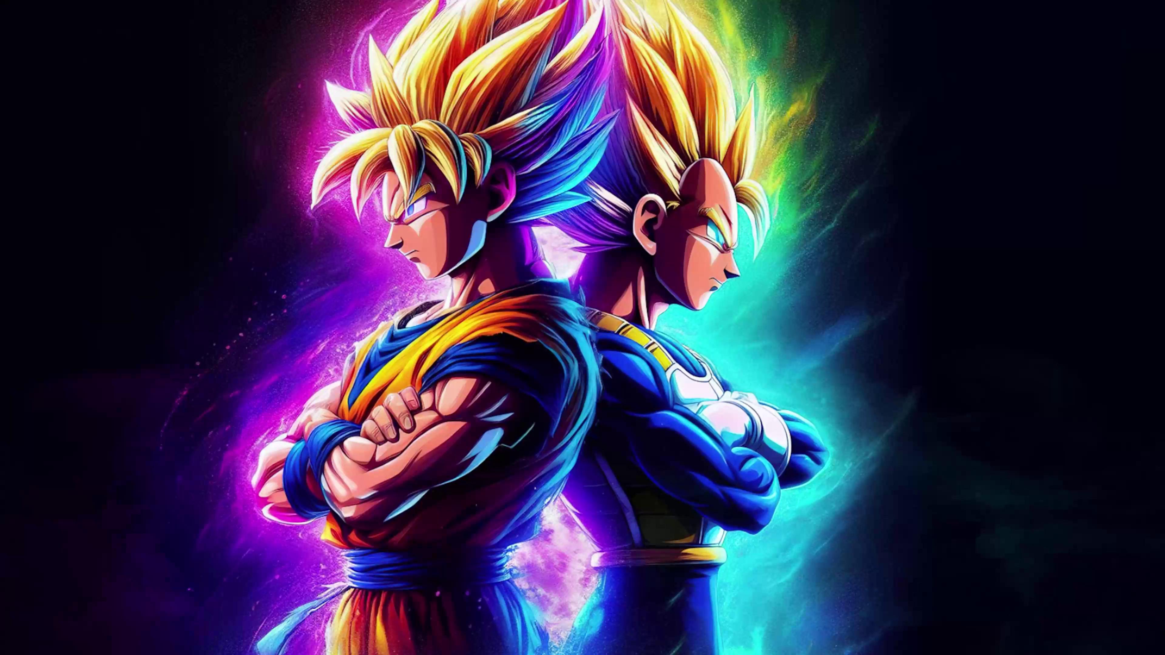 Wallpaper Dragon Ball Z Goku And Vegeta Super Saiyan Blue Wallpaper ...