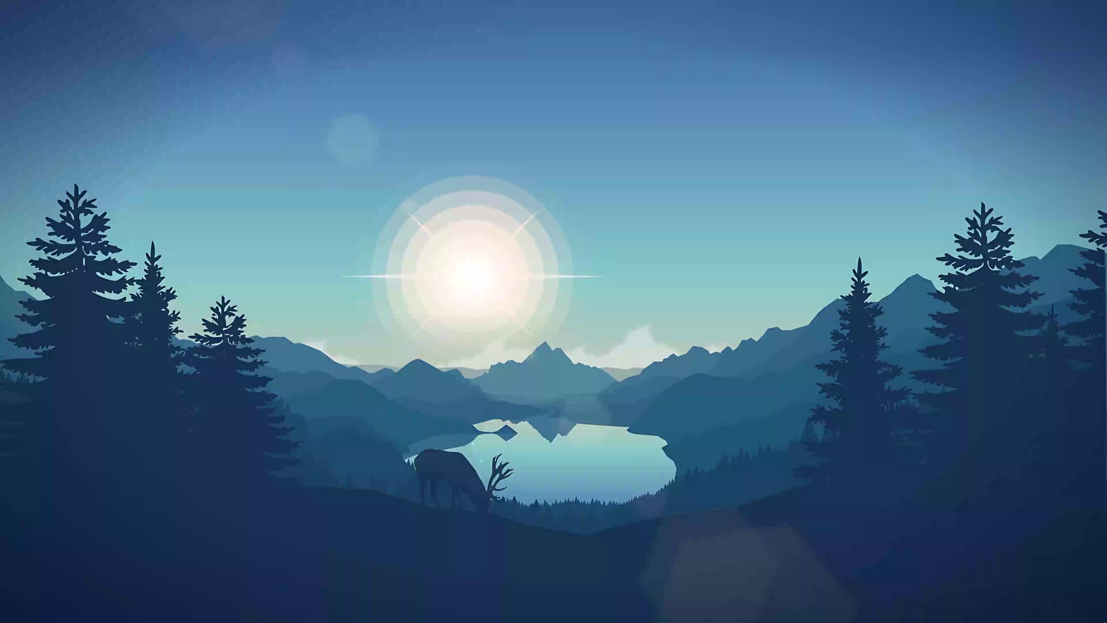 Mountain Lake: Day to Night Transition Live Wallpaper