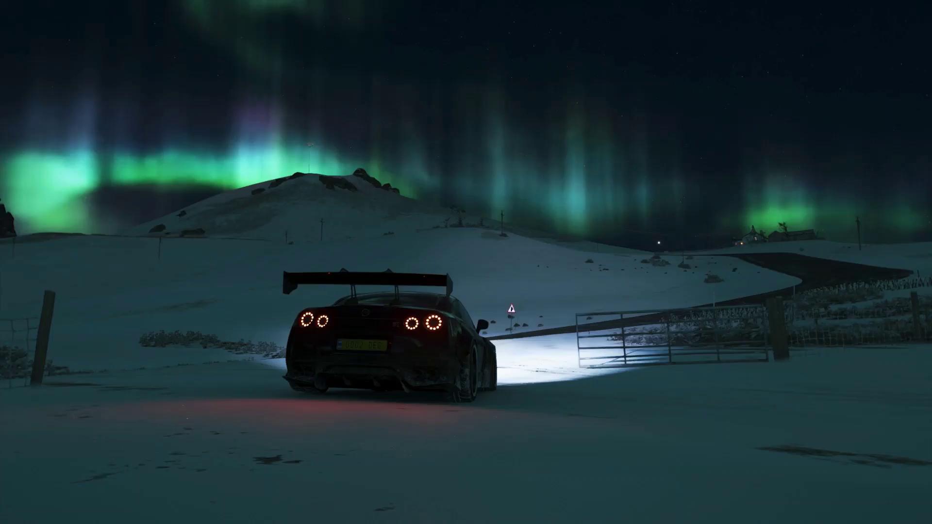 Sports Car Nissan Gt R Parked Near The Road