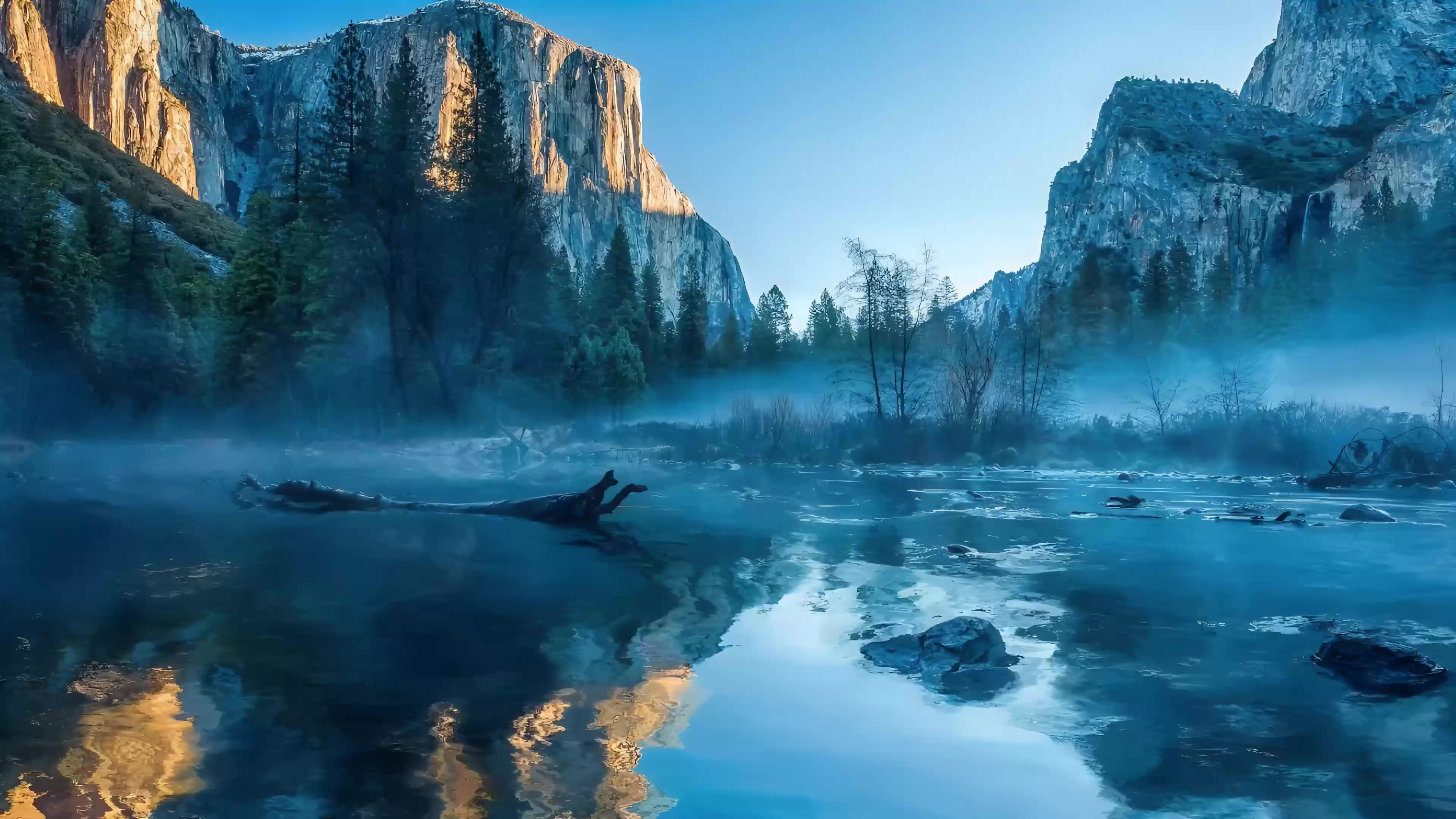 Misty Blue Lake Live Wallpaper