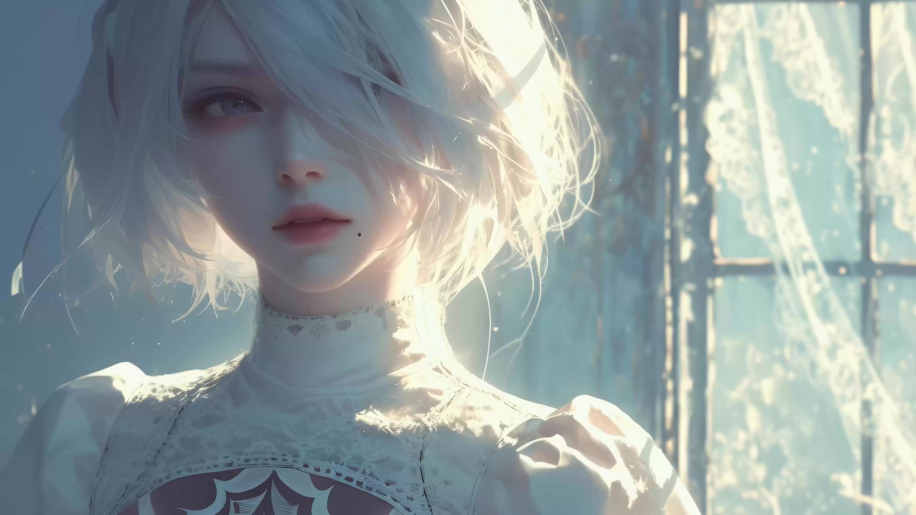 2B White Elegance Live Wallpaper
