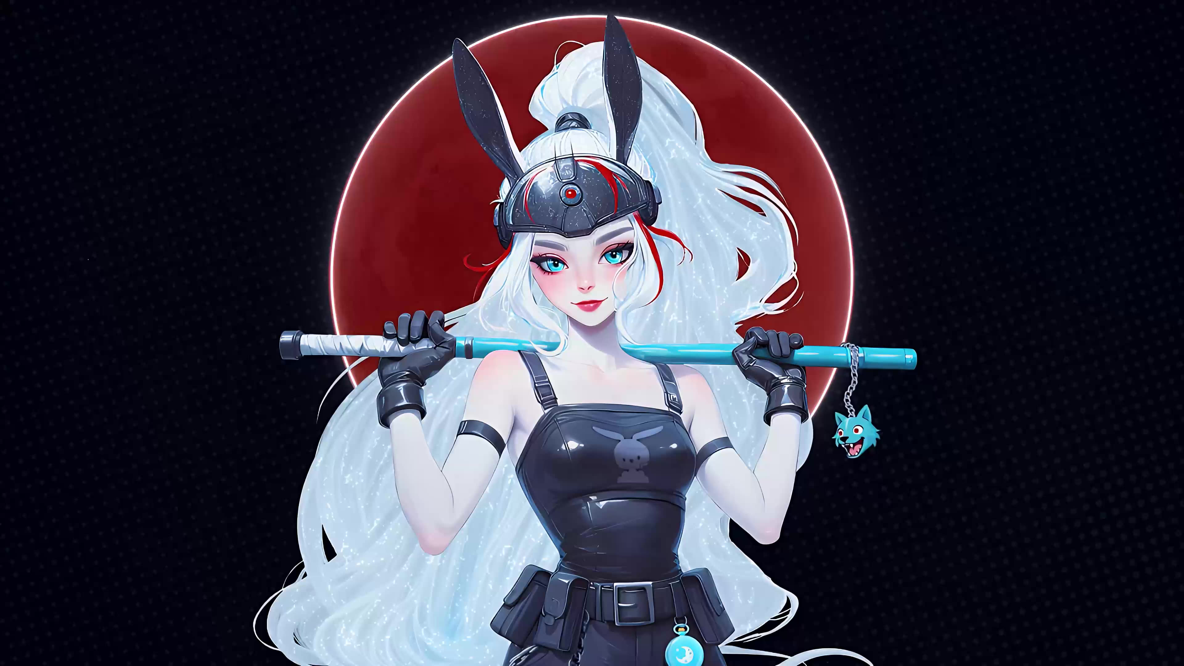 Red Moon Rabbit Live Wallpaper