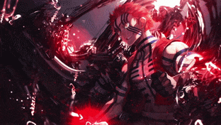 Akaza With a Glowing Red Aura gif preview