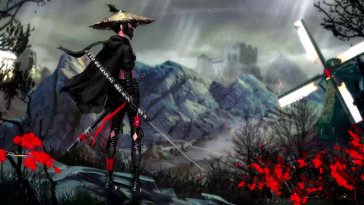 ninja woman with sword live wallpaper