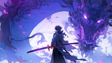 anime boy and dragon live wallpaper