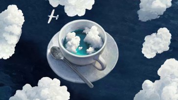 plane in cup live wallpaper