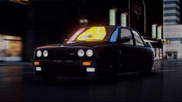 bmw e30 m3 driving on the road live wallpaper